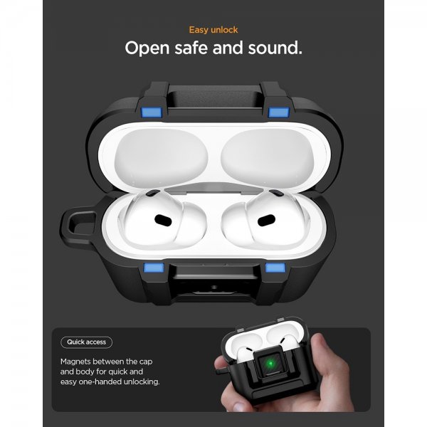Spigen AirPods Pro 3 Skal Lock Fit Matte Black