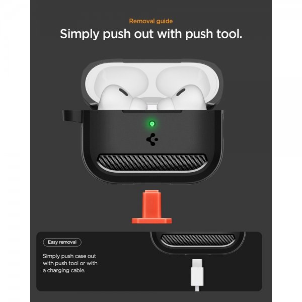 Spigen AirPods Pro 3 Skal Rugged Armor Matte Black