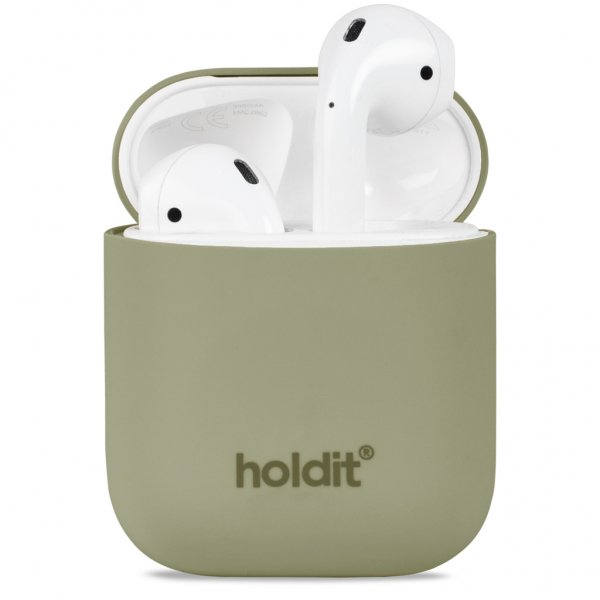 holdit AirPods (1/2) Skal Silikon Nygård Khaki Green