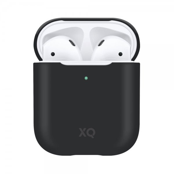 Xqisit AirPods (1/2) Skal Silicone Case Svart