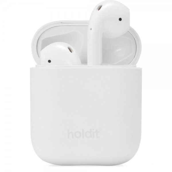 holdit AirPods (1/2) Skal Silikon Nygård Vit