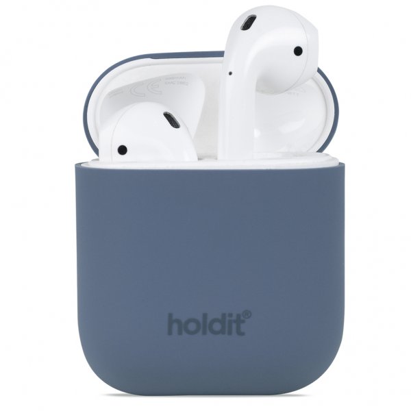 holdit AirPods (1/2) Skal Silikon Pacific Blue