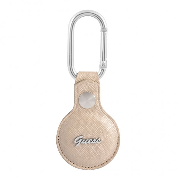 Guess AirTag Hållare Saffiano Beige