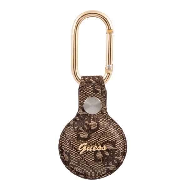 Guess AirTag Hållare Vintage Script Brun