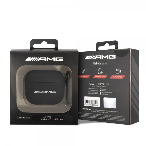 AMG AirPods 3 Skal Liquid Silicone Svart