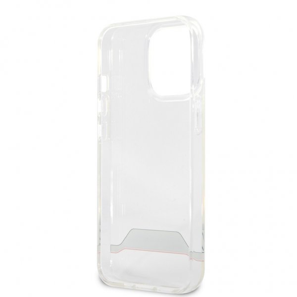 AMG iPhone 13 Pro Max Skal Electroplated Horizontal Stripes Röd Transparent