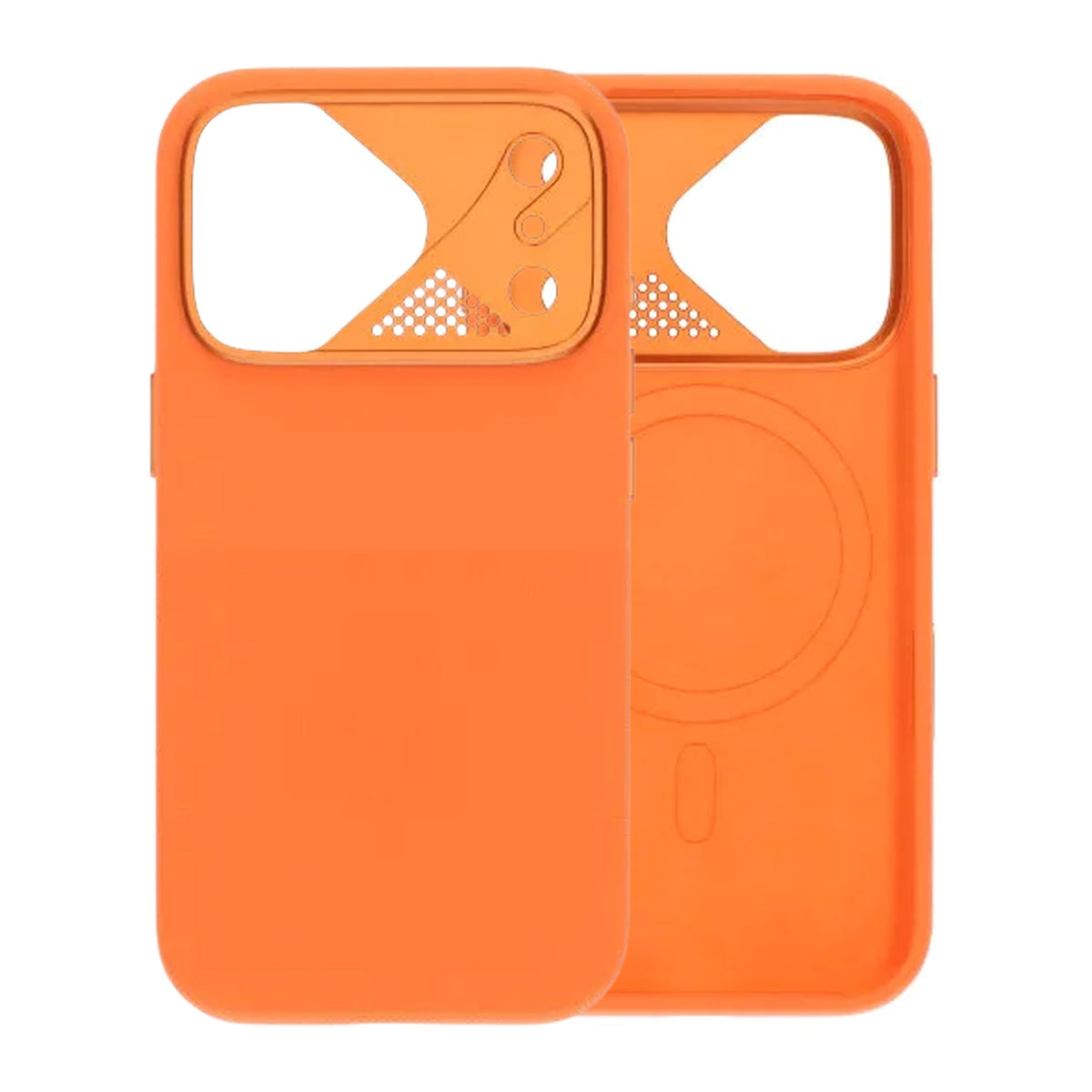 iPhone 17 Pro Max Skal Silikon Kamerasarg MagSafe Orange