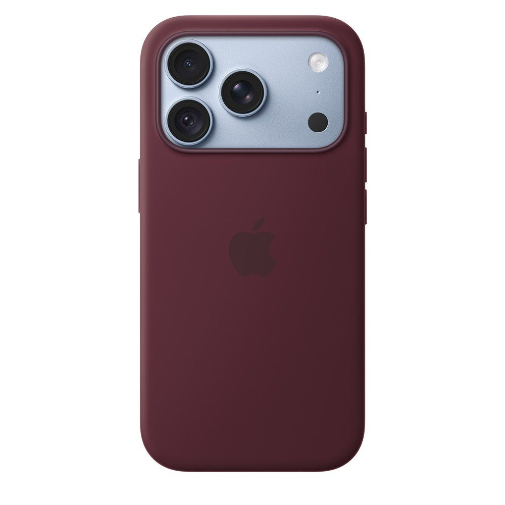 Apple Original iPhone 18 Pro Skal Silicone Case MagSafe Burgundy