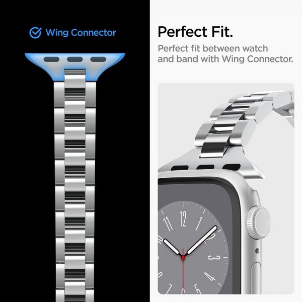 Spigen Apple Watch 38/40/41mm Armband Modern Fit 316L Silver