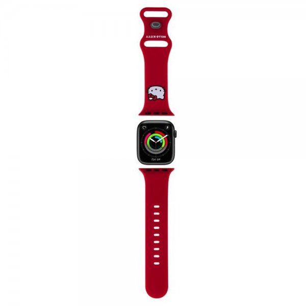 Hello Kitty Apple Watch 38/40/41/42mm Armband Liquid Silicone Röd