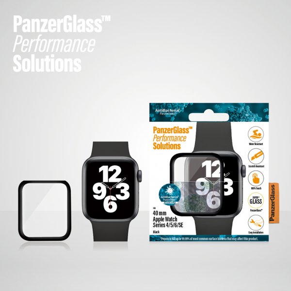PanzerGlass Apple Watch 40mm (Series 4/5/6/SE) Skärmskydd Antibacterial