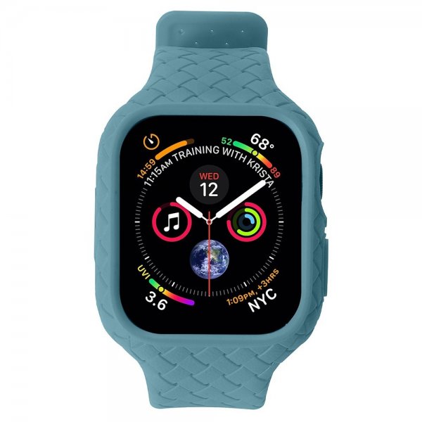 Apple Watch 41mm Armband Vävtextur Grönblå