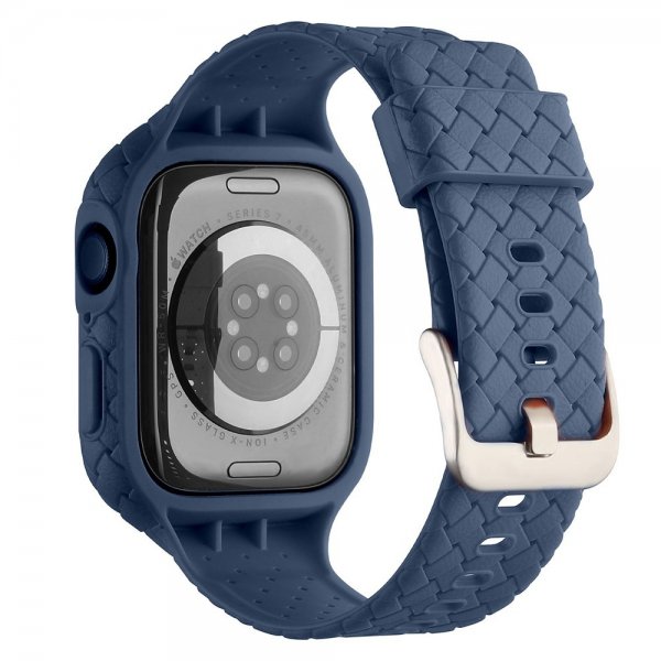 Apple Watch 41mm Armband Vävtextur Mörkblå