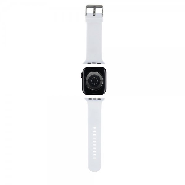 Karl Lagerfeld Apple Watch 44/45/46mm/Apple Watch Ultra Armband Rubber NFT Karl & Choupette Vit