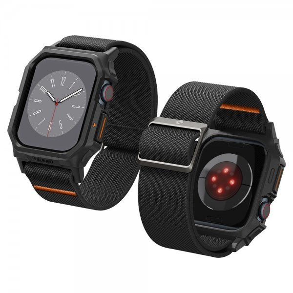 Spigen Apple Watch 42mm (Series 10/11) Armband och Skal Lite Fit Pro Matte Black