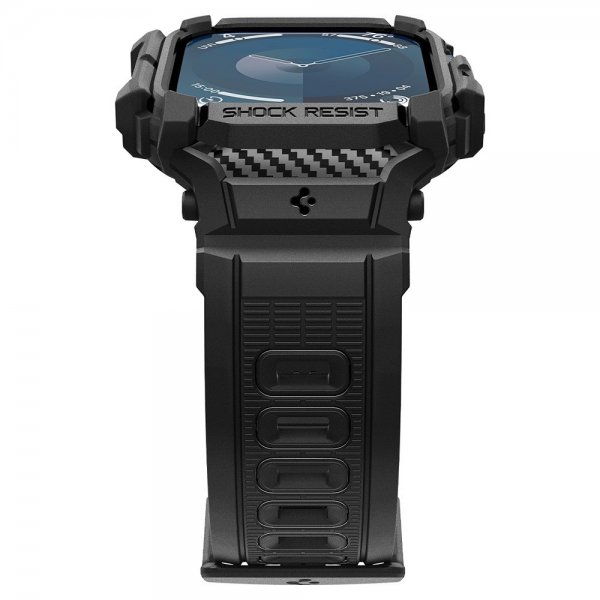 Spigen Apple Watch 42mm (Series 10/11) Armband och Skal Rugged Armor Pro Matte Black
