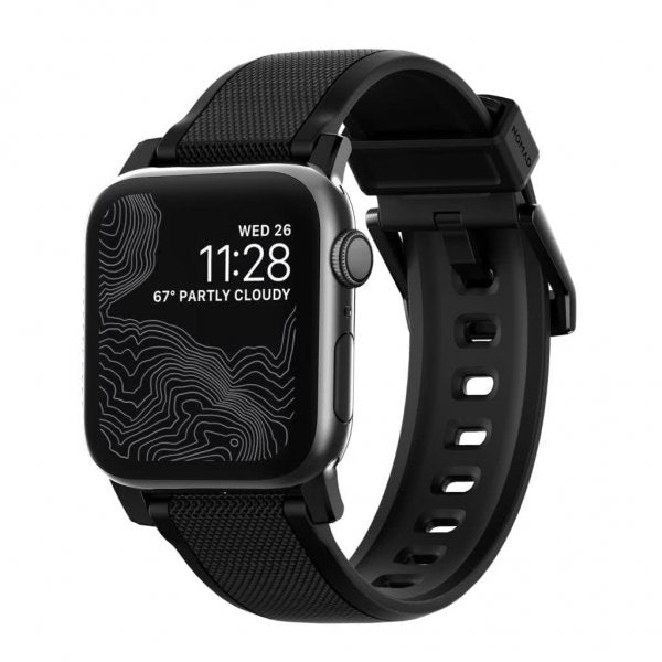 Nomad Apple Watch 44/45/46mm/Apple Watch Ultra Armband Rugged Band Black Hardware Svart