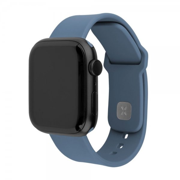 Fixed Apple Watch 44/45/46mm Armband Silicone Sporty Strap Ljusblå