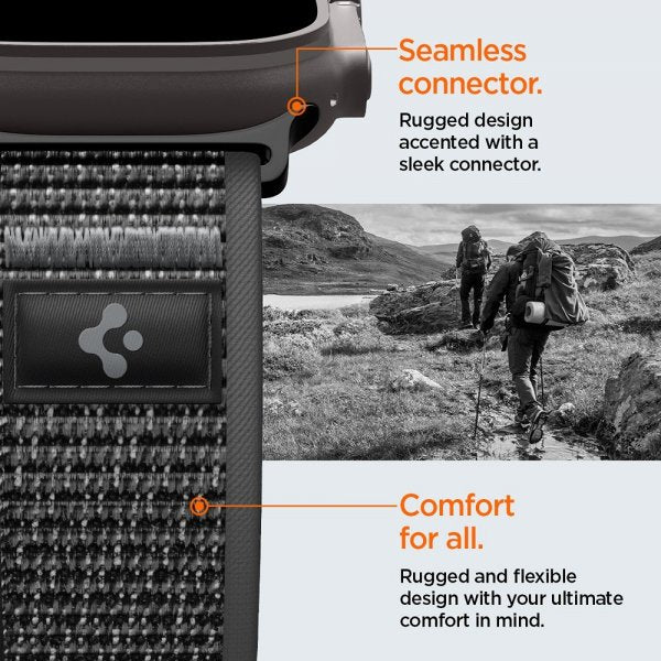Spigen Apple Watch 44/45/46mm/Ultra 49mm Armband Athlex Air 2 Active Black Gray