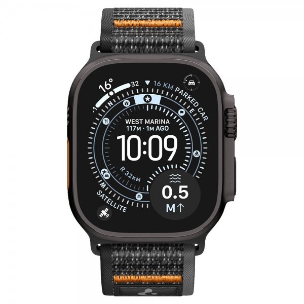Spigen Apple Watch 44/45/46mm/Ultra 49mm Armband Athlex Air 2 Active Black Orange