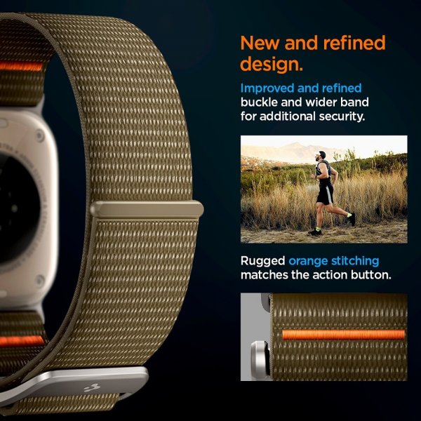 Spigen Apple Watch 44/45/46mm/Ultra 49mm Armband DuraPro Flex Khaki