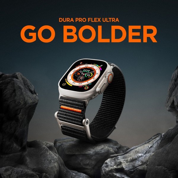 Spigen Apple Watch 44/45/46mm/Ultra 49mm Armband DuraPro Flex Svart