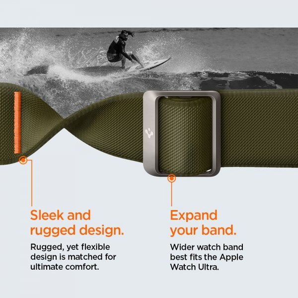 Spigen Apple Watch 44/45/46mm/Ultra 49mm Armband Lite Fit Ultra Khaki