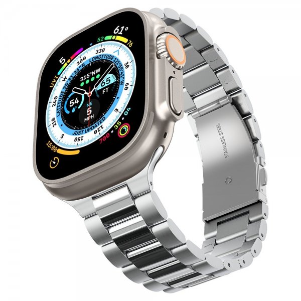 Spigen Apple Watch 44/45/46mm/Ultra 49mm Armband Modern Fit 316L Silver
