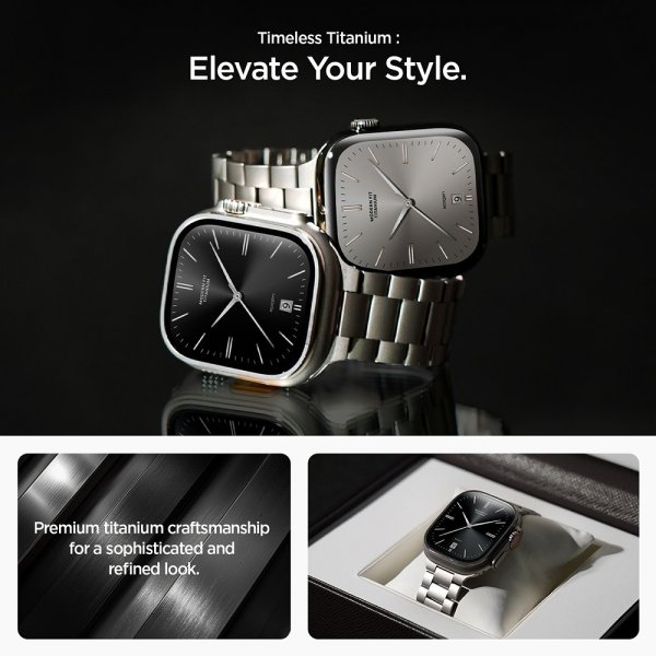 Spigen Apple Watch 44/45/46mm/Ultra 49mm Armband Modern Fit Titanium Natural Titanium