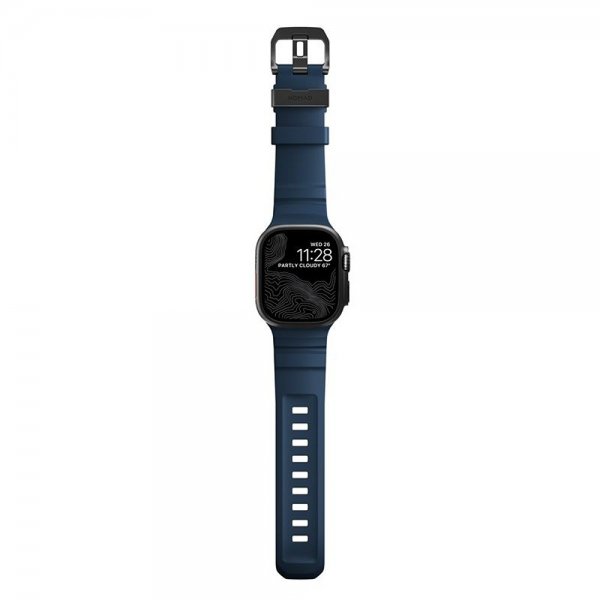 Nomad Apple Watch 44/45/46mm/Ultra 49mm Armband Rocky Point Svart Atlantic