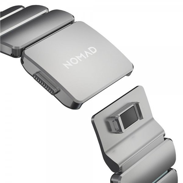 Nomad Apple Watch 44/45/46mm/Ultra 49mm Armband Stratos Band Natural Icy Blue Glow