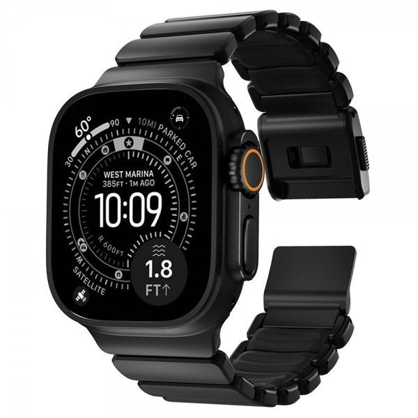 Nomad Apple Watch 44/45/46mm/Ultra 49mm Armband Stratos Band Svart Ultra Orange