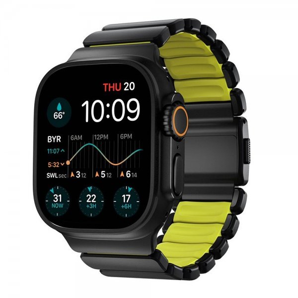 Nomad Apple Watch 44/45/46mm/Ultra 49mm Armband Stratos Band Svart Volt