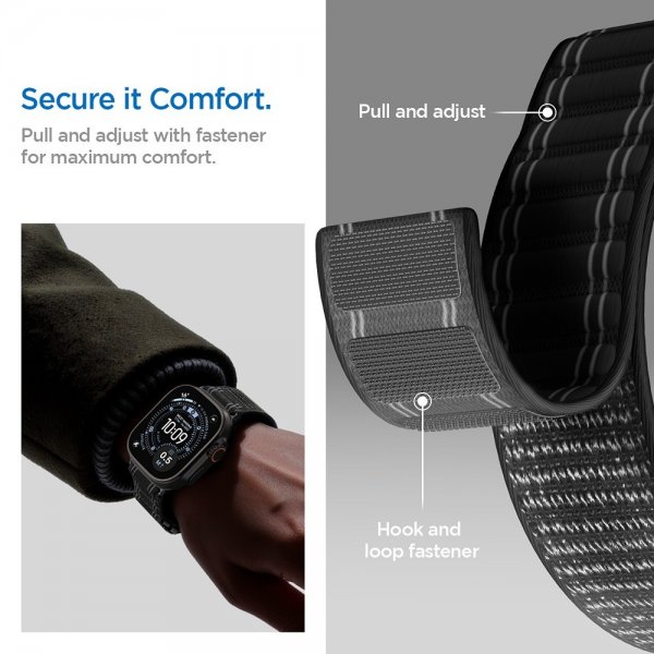 Spigen Apple Watch 44/45/46mm/Ultra 49mm Armband WBF0 Svart
