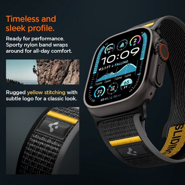Spigen Apple Watch 44/45/46mm/Ultra 49mm Armband Athlex Air Active Black