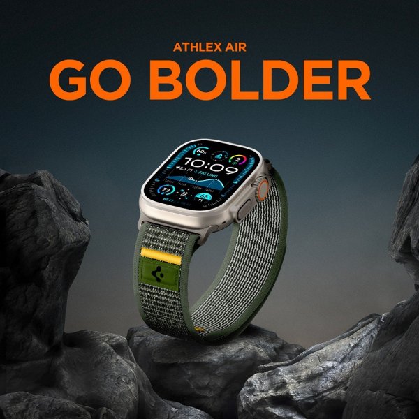 Spigen Apple Watch 44/45/46mm/Ultra 49mm Armband Athlex Air Active Green