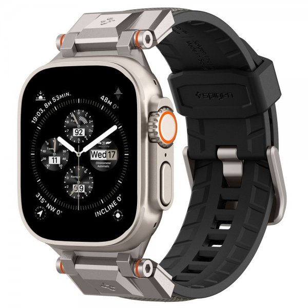 Spigen Apple Watch 44/45/46mm/Ultra 49mm Armband DuraPro Armor Grå