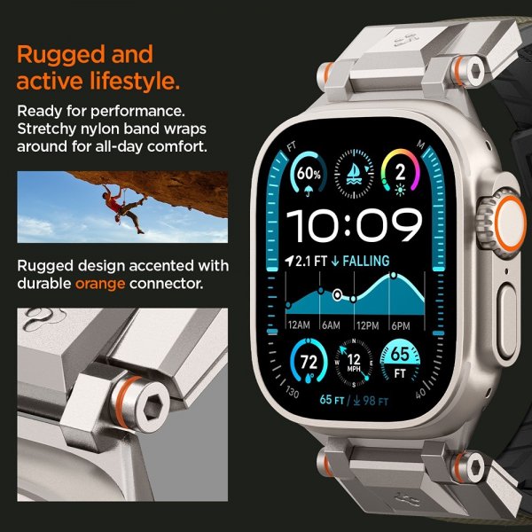 Spigen Apple Watch 44/45/46mm/Ultra 49mm Armband DuraPro Armor Military Green