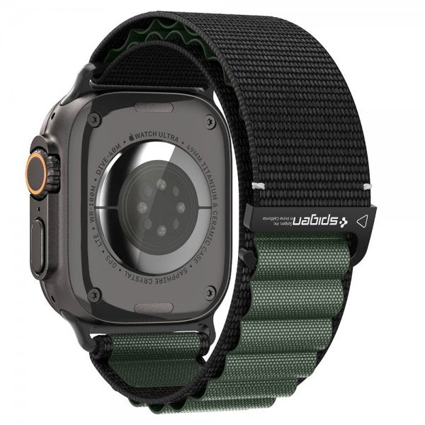 Spigen Apple Watch 44/45/46mm/Ultra 49mm Armband WBF1 Svart Grön