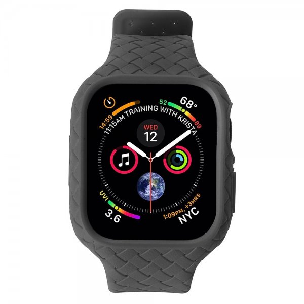 Apple Watch 45mm Armband Vävtextur Svart
