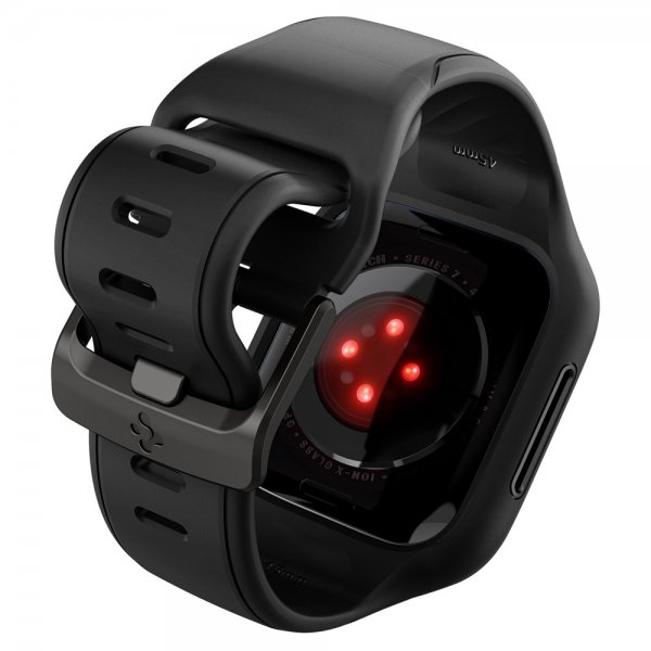 Spigen Apple Watch 45mm Skal med Armband Liquid Air Pro Svart