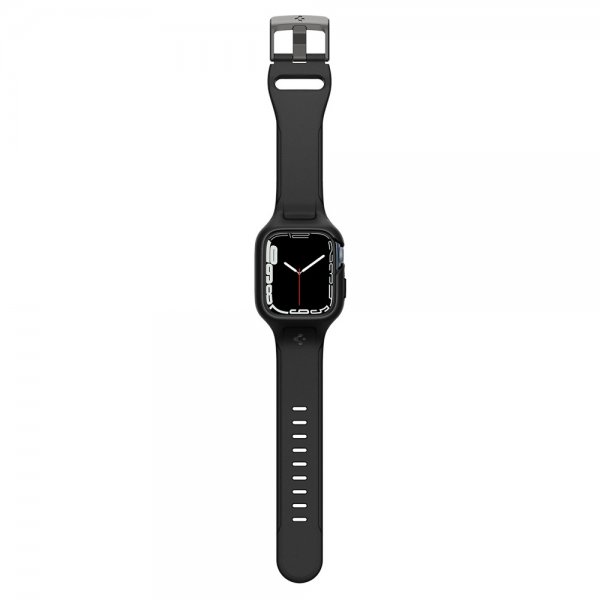 Spigen Apple Watch 45mm Skal med Armband Liquid Air Pro Svart