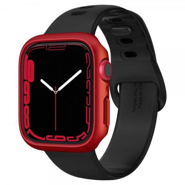 Spigen Apple Watch 45mm Skal Thin Fit Metallic Red