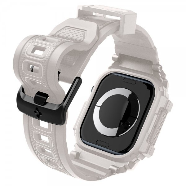 Spigen Apple Watch 46mm (Series 10/11) Armband och Skal Rugged Armor Pro Dune Beige
