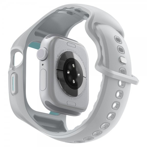 Spigen Apple Watch 46mm (Series 10/11) Skal med Armband Liquid Air Pro Grå