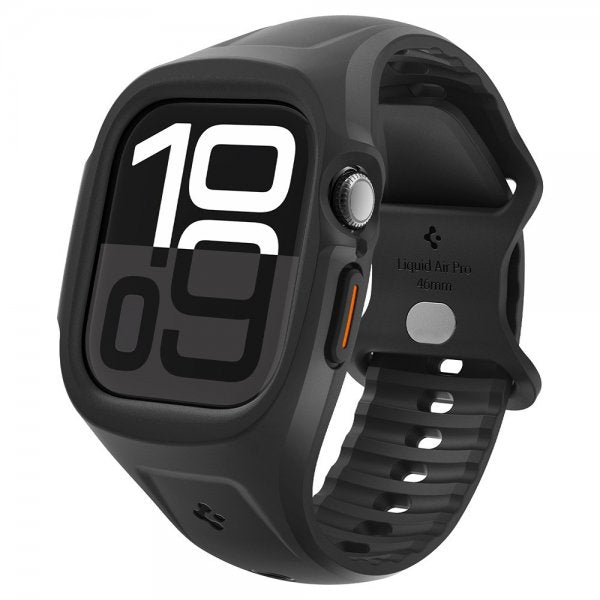 Spigen Apple Watch 46mm (Series 10/11) Skal med Armband Liquid Air Pro Matte Black