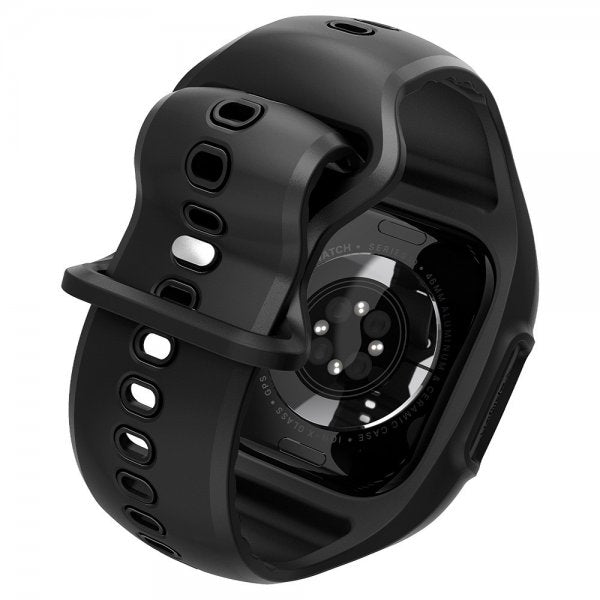 Spigen Apple Watch 46mm (Series 10/11) Skal med Armband Liquid Air Pro Matte Black