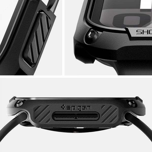 Spigen Apple Watch 46mm (Series 10/11) Skal med Skärmskydd Tough Armor Svart