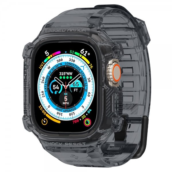 Spigen Apple Watch Ultra 49mm Armband och Skal Rugged Armor Pro Space Crystal