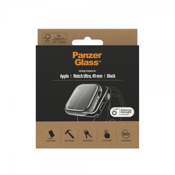 PanzerGlass Apple Watch Ultra 49mm Skal med Skärmskydd Full Body Protector Svart